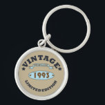 Porte-clés born in 1993 vintage birthday<br><div class="desc">You can add some originality to your wardrobe with this original limited edition 1993 vintage rustic old retro-looking birthday design with awesome typography font lettering, is a great gift idea for men, women, husband, wife girlfriend, and a boyfriend who will love this one-of-a-kind artwork. The best amazing and funny holiday...</div>