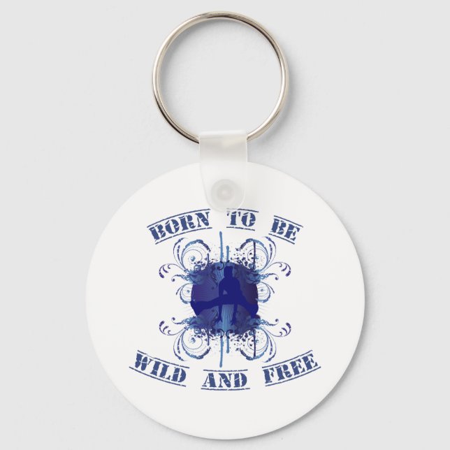 Porte-clés born to be wild and free (Recto)