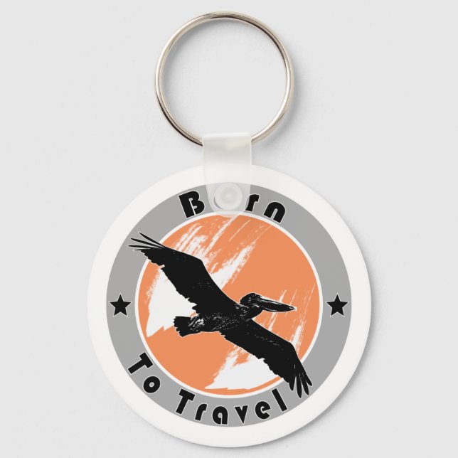 Porte-clés Born to travel  keychain (Recto)
