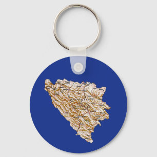 Porte-clés Bosnia Herzegovina Map Keychain