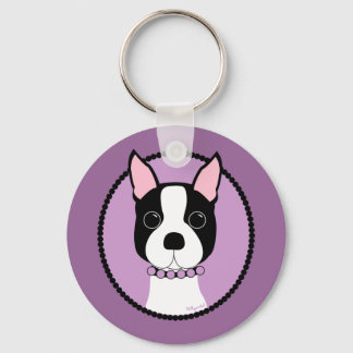 Porte-clés Boston Girl ! Violet