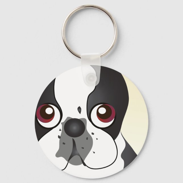 Porte-clés Boston Terrier (Recto)
