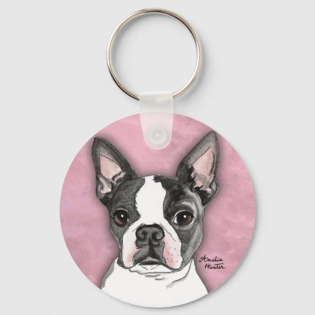 Porte-clés Boston Terrier (Recto)
