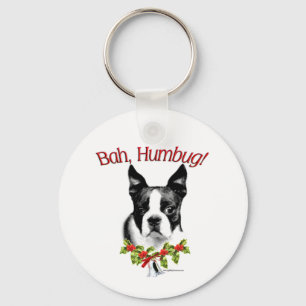 Porte-clés Boston Terrier Bah Humbug