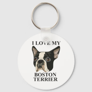 Porte-clés Boston Terrier Love