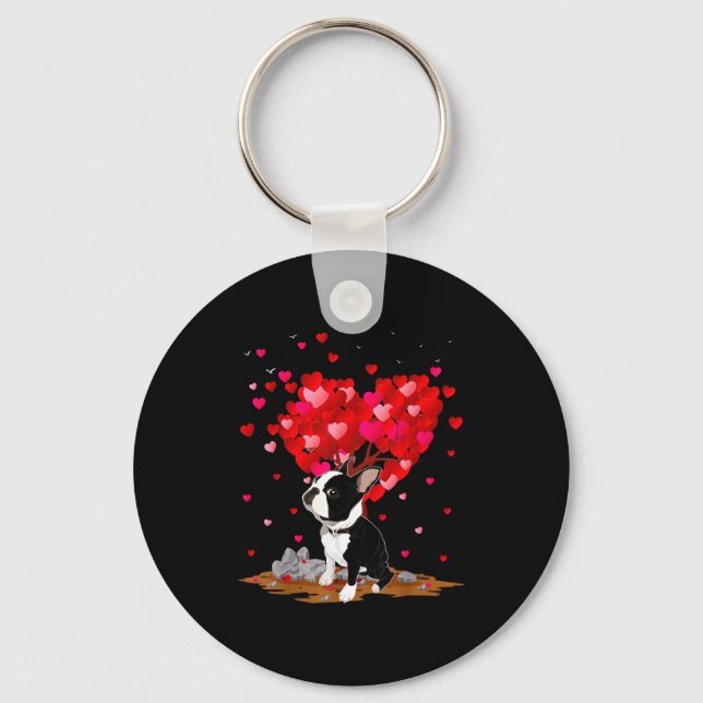 Porte-clés Boston Terrier Lover Heart Shape Boston Terrier Va (Recto)
