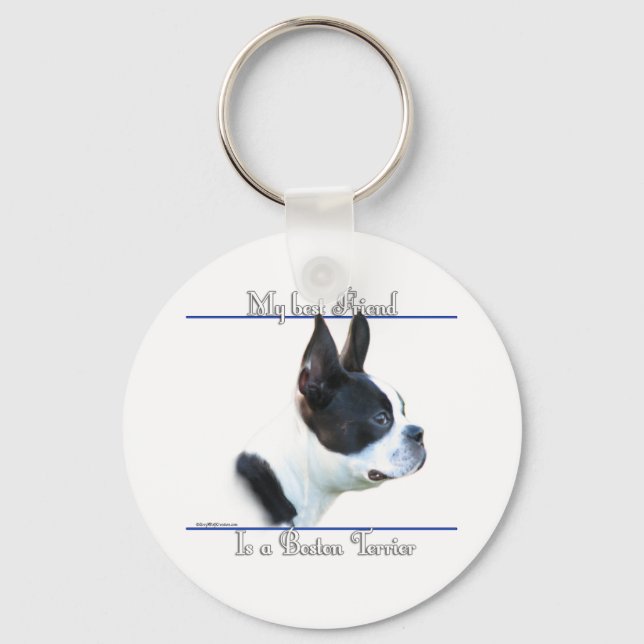 Porte-clés Boston Terrier meilleur ami Porte - clé (Recto)