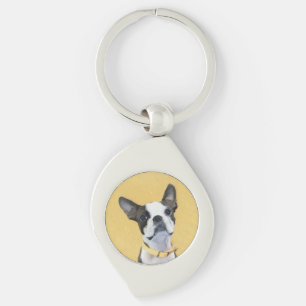 Porte-clés Boston Terrier Peinture - Cute Original Chien Art