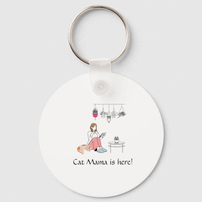 Porte-clés Botanical Girl Line Art personnalisé (Recto)