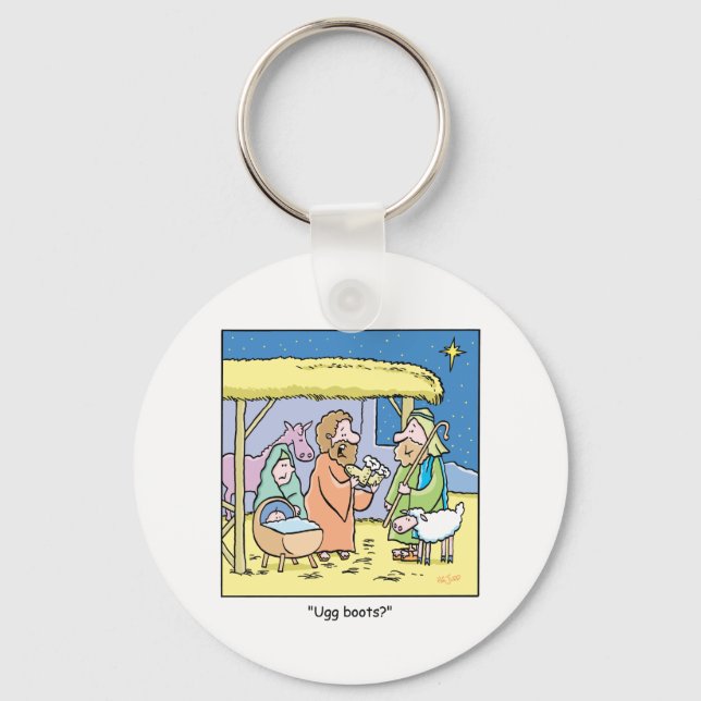 Porte-clés Bottes de dessin de Noël (Recto)