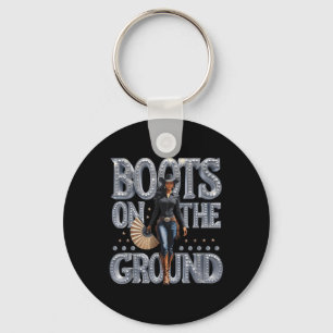 Porte-clés Bottes Sur Le Terrain Distance Western Cowgirl Boo
