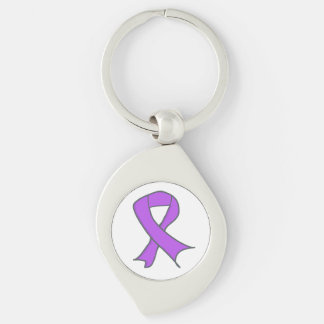 Porte-clés Boucle de conscience de lavande comme symbole