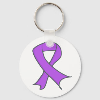 Porte-clés Boucle de conscience de lavande comme symbole