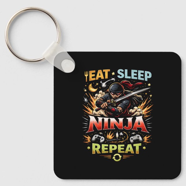 Porte-clés Boucle de vie de ninja (Recto)