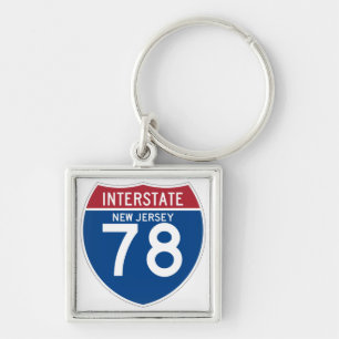 Porte-clés Bouclier d'autoroute nationale du New Jersey NJ