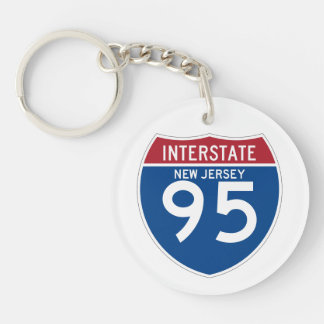 Porte-clés Bouclier d'autoroute nationale du New Jersey NJ