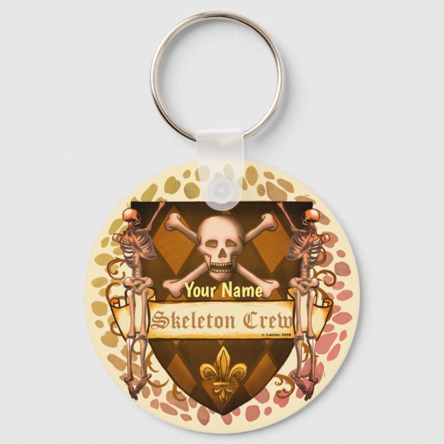 Porte-clés Bouclier d'équipe de squelette  (Recto)