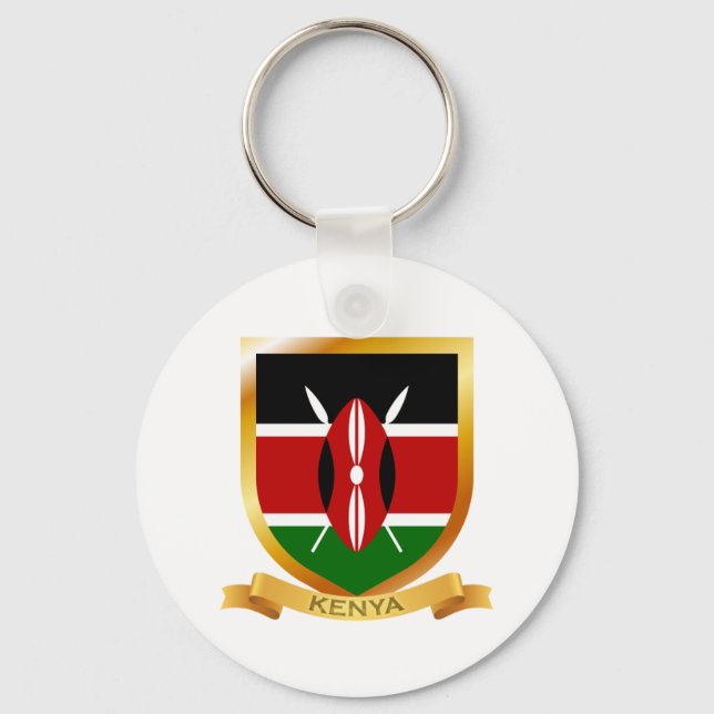 Porte-clés Bouclier indicateur du Kenya (Recto)
