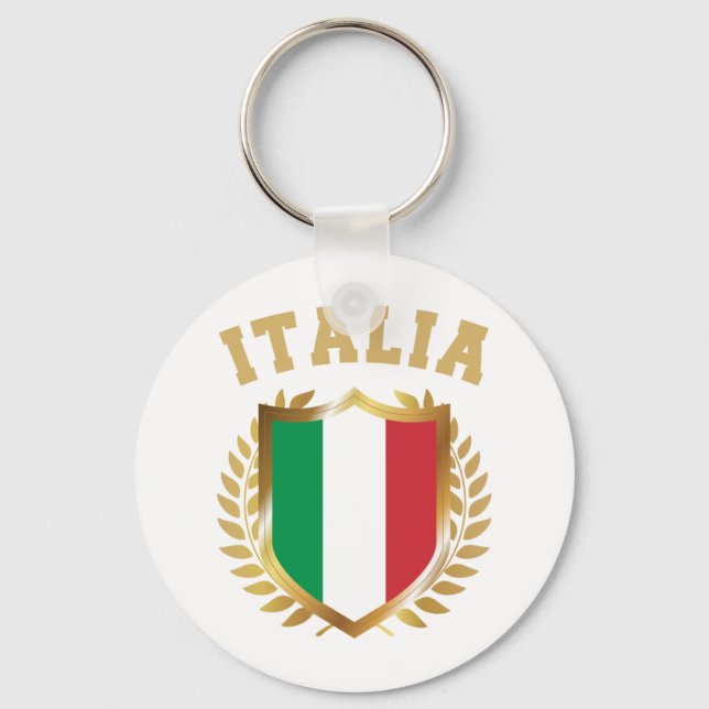 Porte-clés Bouclier indicateur Italie/Italie (Recto)