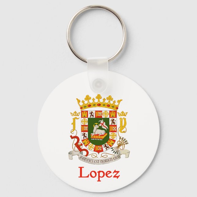 Porte-clés Bouclier Lopez de Porto Rico (Recto)