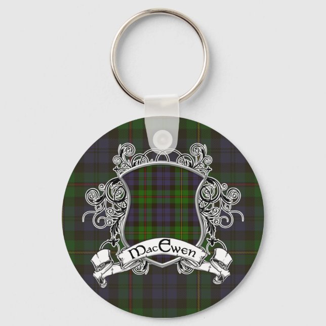 Porte-clés Bouclier Tartan MacEwen (Recto)