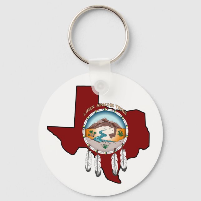 Porte-clés Bouclier tribal rond de 2,25 po de base/Porte - cl (Recto)