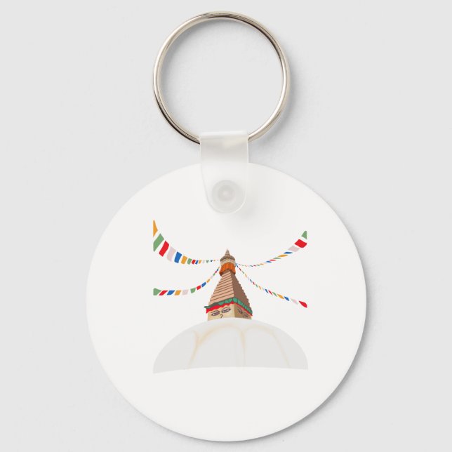 Porte-clés Bouddha Boudha Swoyambhu (Recto)