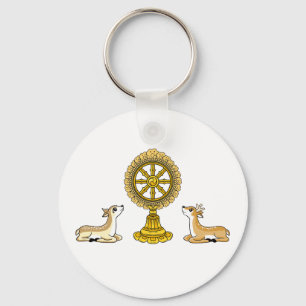 Porte-clés Bouddha Dharma Roue & Deers Porte - clé