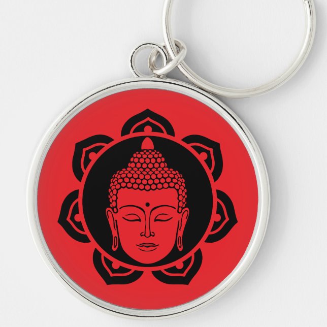 Porte-clés Bouddha Head Méditation Bijoux (Devant)