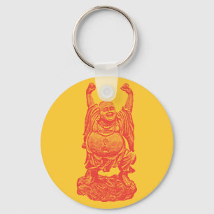 Porte-clés Bouddha riant (rouge)