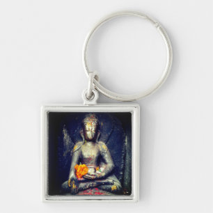 Porte-clés Bouddha Shakyamuni, Fleur, Himalaya - Népal