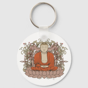 Porte-clés Bouddha sur la fleur de Lotus