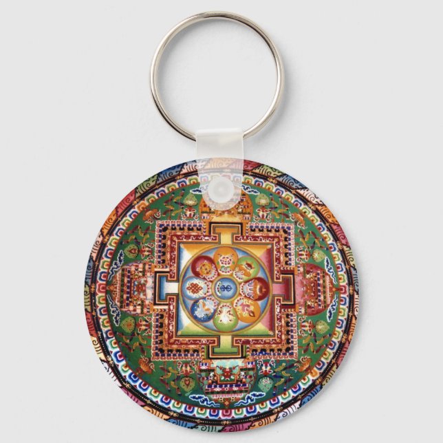 Porte-clés Bouddhisme tantrique tibétain vintage Mandala (Recto)