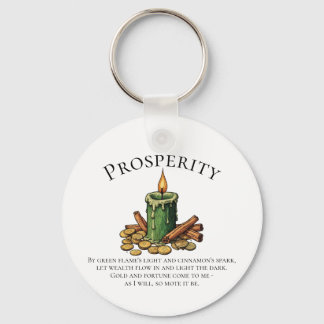 Porte-clés Bougie de Chant de Prospérité & Sortilège d'Argent