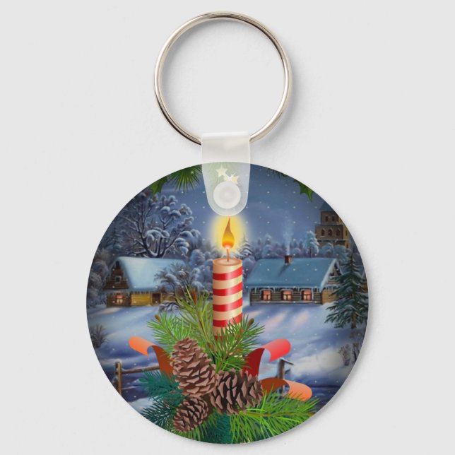 Porte-clés Bougie de Noël (Recto)