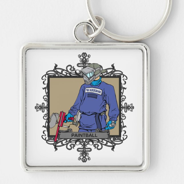 Porte-clés Boule agressive de peinture (Devant)