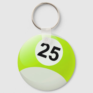 Porte-clés Boule de billards du numéro 25