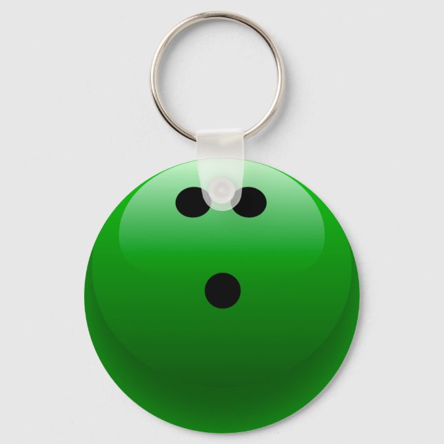 Porte-clés Boule de Bowling Vert (Recto)