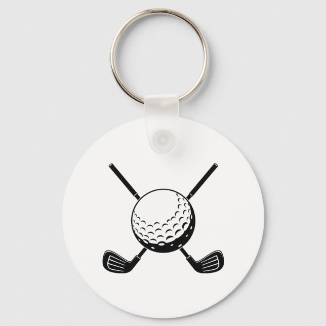 Porte-clés Boule de golf moderne tendance Golfer Golfing (Recto)