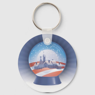 Porte-clés boule de neige obama