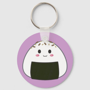 Porte-clés Boule de riz de Kawaii "Onigiri" avec des