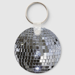 Porte-clés Boule Disco Argent