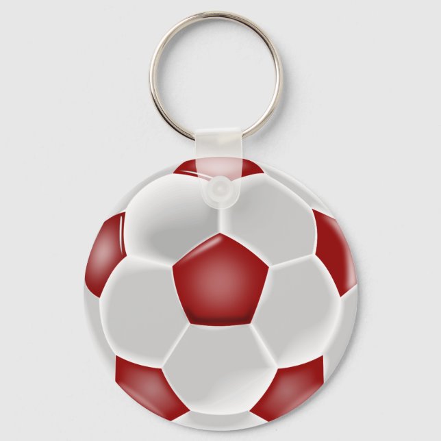 Porte-clés Boule rouge et blanche (Recto)