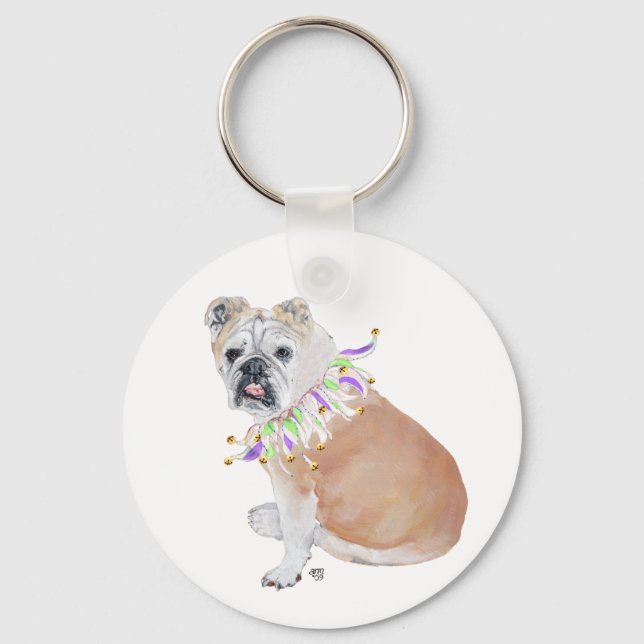Porte-clés Bouledogue Anglais (Recto)