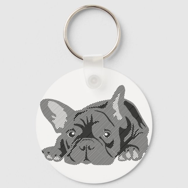 Porte-clés Bouledogue de lignes (Recto)