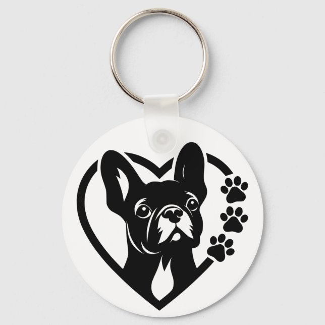 Porte-clés Bouledogue français (Recto)
