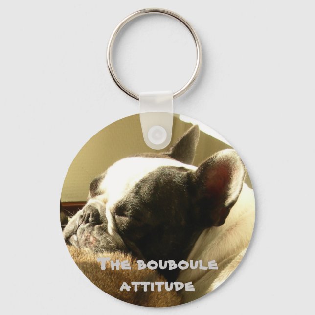 Porte-clés Bouledogue francais attitude (Recto)