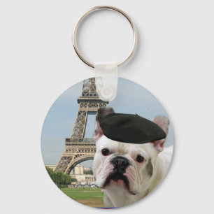 Porte-clés Bouledogue français dans le porte - clé de Paris