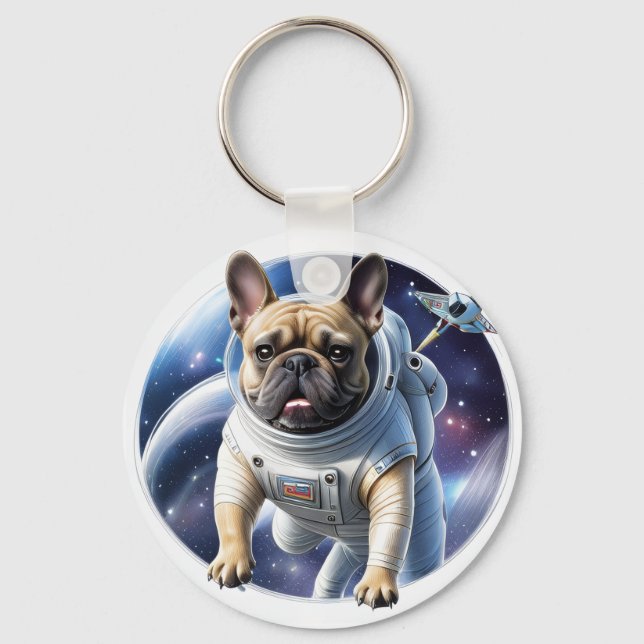 Porte-clés Bouledogue français espace Bouledogue Français (Recto)