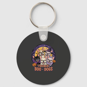 Porte-clés Bouledogue français Halloween Boo Dogs Vector